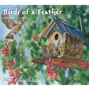 Pine Ridge 2023 Calendar Birds of a Feather Calender Fits Wall Frame