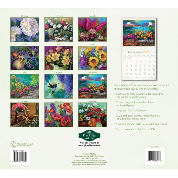 Pine Ridge 2023 Calendar Brilliant Blooms Calender Fits Wall Frame