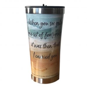 French Country Travel Tea Coffee Mug Footprints Acrylic