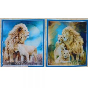 Patchwork Quilting Sewing Fabric Lions Pride Panel 62x110cm