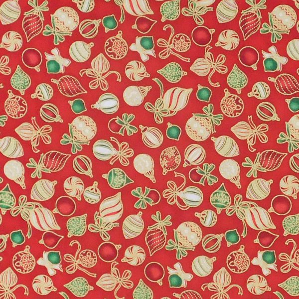 Patchwork Quilting Sewing Fabric Holiday Charms Red 50x55cm FQ