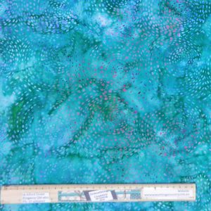 Quilting Patchwork Batik Fabric Large Cyclone Swirl Greens 50x55cm FQ