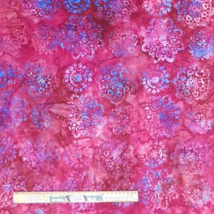 Quilting Patchwork Batik Fabric Small Mandala Fuchsia 50x55cm FQ