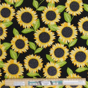 Patchwork Quilting Sewing Fabric Be Sunny Sunflowers 50x55cm FQ