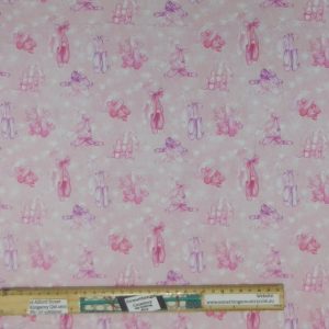 Patchwork Quilting Sewing Fabric Prima Ballerina Slippers 50x55cm FQ