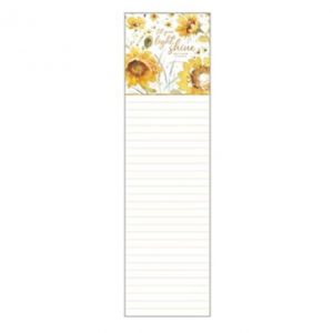 Legacy List Pad Sunflowers Ruled Tear Off Pages Magnetic