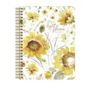 Legacy Spiral Note Book Sunflowers Ruled Pages Not Dated Scripture