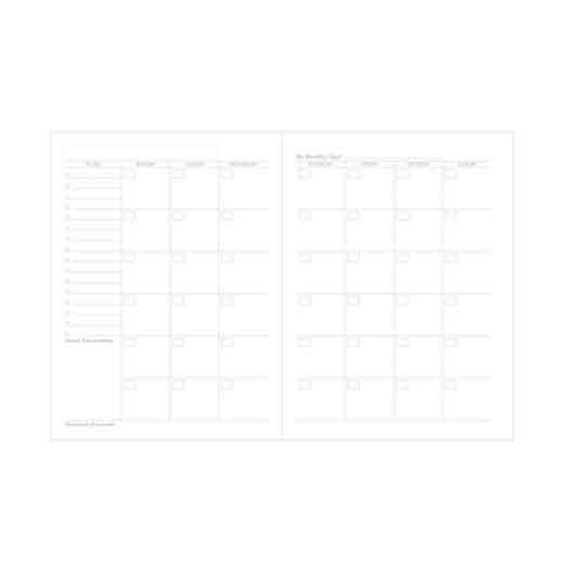 Legacy Undated Monthly Planner Blush Bouquet Diary