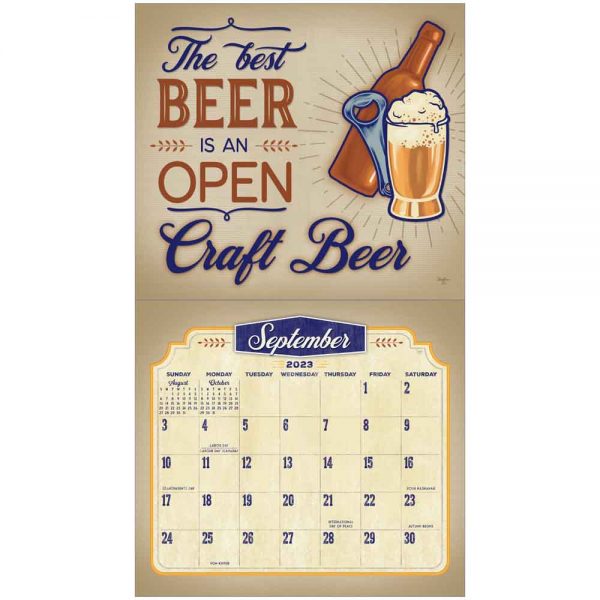 Legacy 2023 Calendar Craft Beer Calender Fits Wall Frame