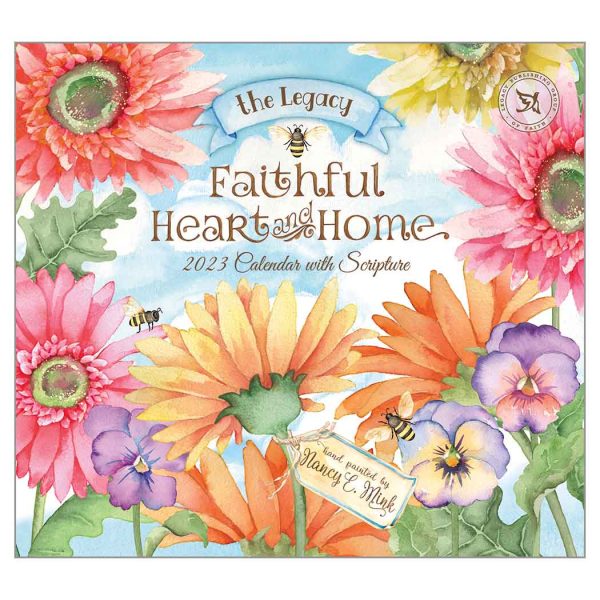 Legacy 2023 Calendar Faithful Heart and Home Calender Fits Wall Frame Scipture