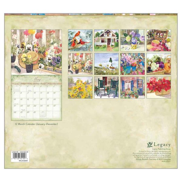 Legacy 2023 Calendar Judy Buswell Watercolors Calender Fits Wall Frame