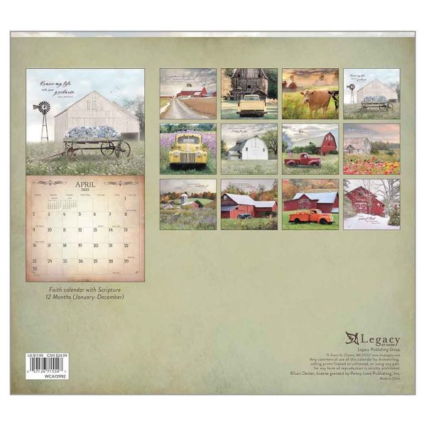 Legacy 2023 Calendar Land of Blessings Calender Fits Wall Frame