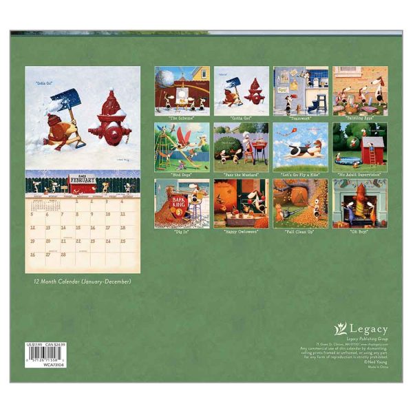 Legacy 2023 Calendar A Dogs Life Calender Fits Wall Frame