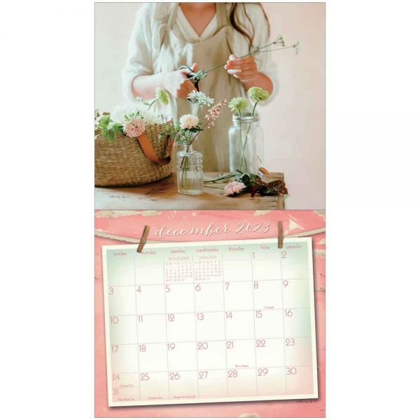 Legacy 2023 Calendar Vintage Pink Calender Fits Wall Frame
