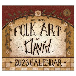 Legacy 2023 Calendar Folk Art by David Calender Fits Wall Frame
