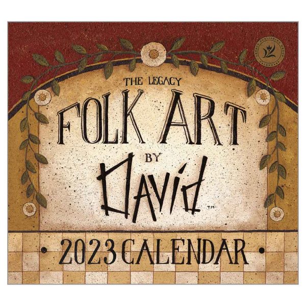 Legacy 2023 Calendar Folk Art by David Calender Fits Wall Frame