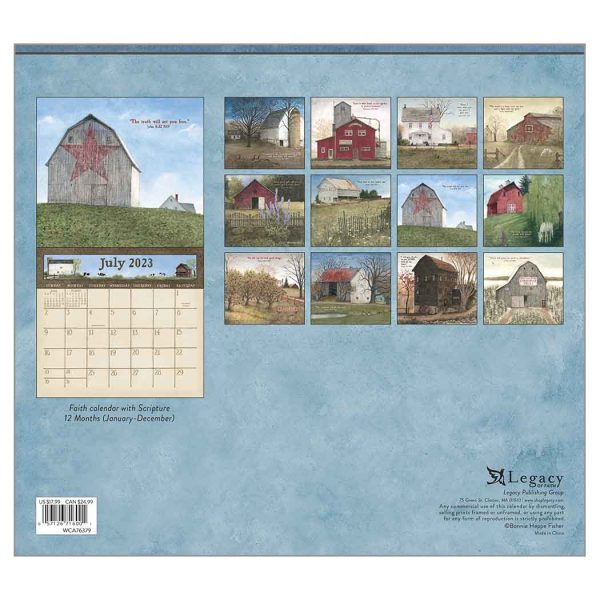 Legacy 2023 Calendar Country Blessings Calender Fits Wall Frame