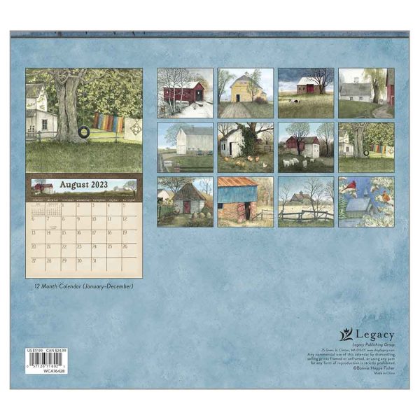 Legacy 2023 Calendar Country Path Calender Fits Wall Frame