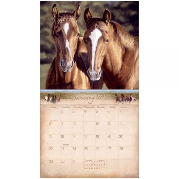 Legacy 2023 Calendar Horses Calender Fits Wall Frame