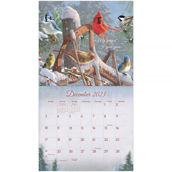 Legacy 2023 Calendar Songbirds of Faith Calender Fits Wall Frame