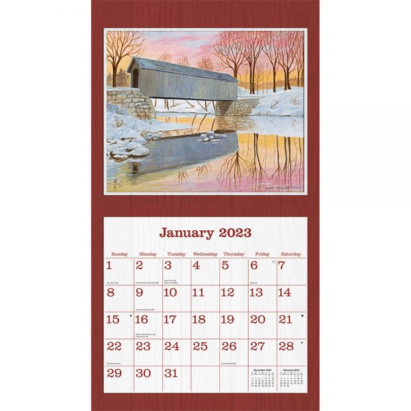 Lang 2023 Calendar Covered Bridge Calender Fits Wall Frame