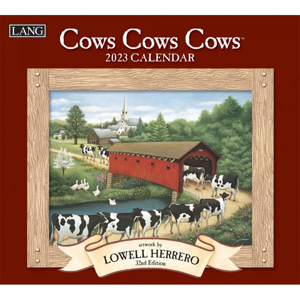 Lang 2023 Calendar Cows Cows Cows Calender Fits Wall Frame