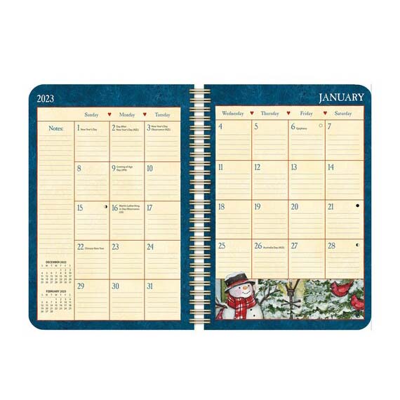 Lang 2023 Spiral Engagement Planner Birds in the Garden Diary