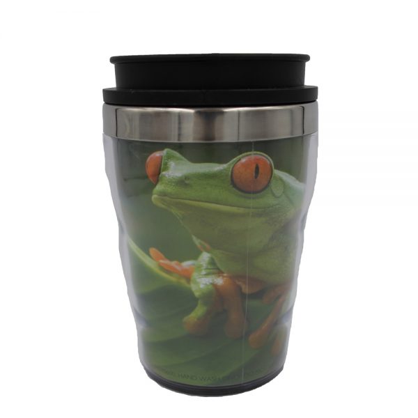 French Country Travel Tea Coffee Mug Friendly Frog Acrylic