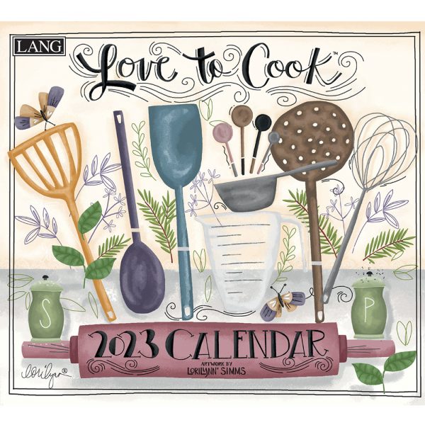Lang 2023 Calendar Love to Cook Calender Fits Wall Frame