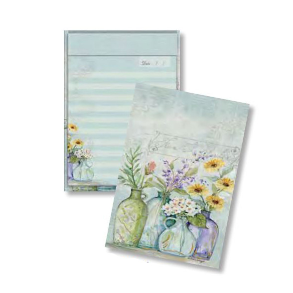 Lang Note Pad Garden Vase 200 Ruled Pages Hard Cover