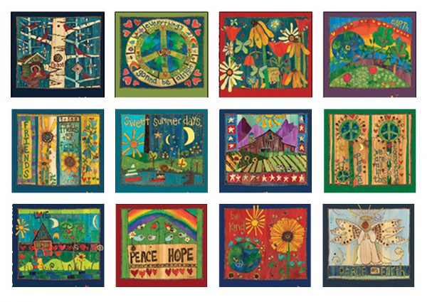 Lang 2023 Calendar Painted Peace Calender Fits Wall Frame