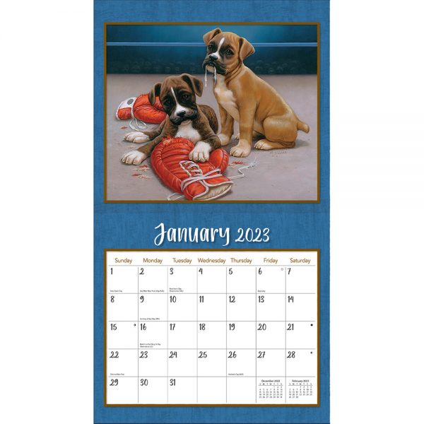 Lang 2023 Calendar Puppy Calender Fits Wall Frame