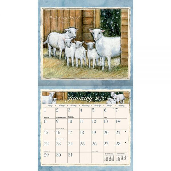 Lang 2023 Calendar The Lord is My Shepherd Calender Fits Wall Frame Scripture
