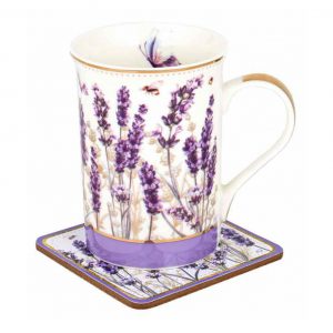 Landmark Kitchen Tea Coffee Mug Lavender Dreams and Coaster