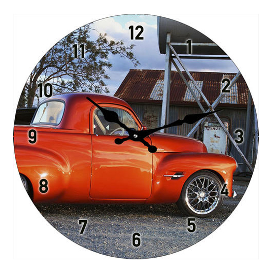 Clock French Country Wall 30cm FJ Holden Glass Clocks