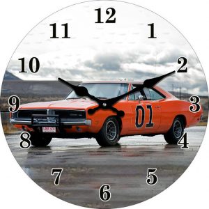 Clock French Country Wall 30cm Dodge Charger Glass Clocks
