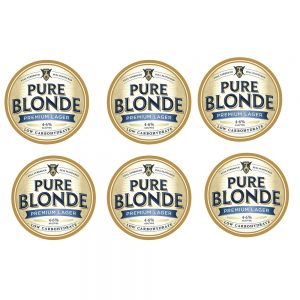 Country Kitchen Ceramic Coasters Set of 6 Pure Blonde Beer Bar