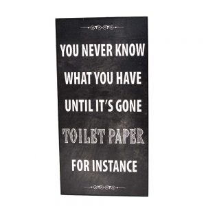 Country Farmhouse Wooden Sign Toilet Paper 40x20cm Plaque