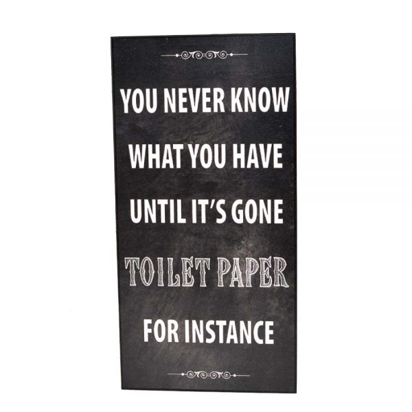 Country Farmhouse Wooden Sign Toilet Paper 40x20cm Plaque