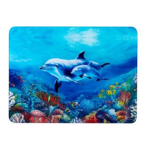 Ashdene Kitchen GLASS Playful Dolphins Surface Saver