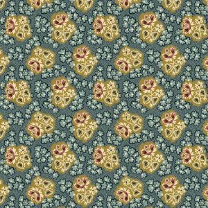 Quilting Patchwork Cotton Sewing Fabric Windermere Corsage Teal 1 Meter