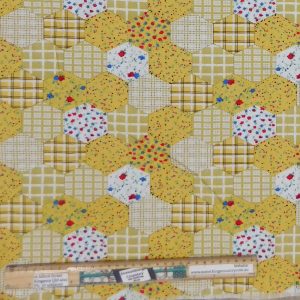 Quilting Patchwork Fabric Sewing Hexagon Honeycomb Wide Backing 150x50cm