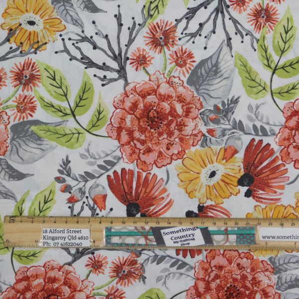Quilting Patchwork Cotton Sewing Fabric Springtime Florals 1 Meter