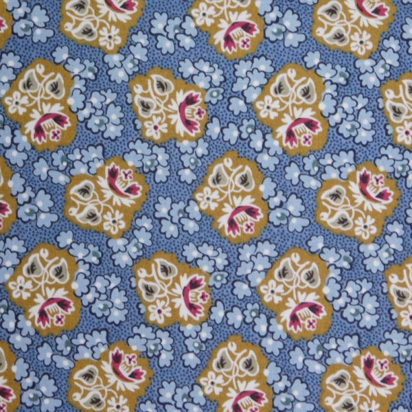 Quilting Patchwork Cotton Sewing Fabric Windermere Corsage Teal 1 Meter