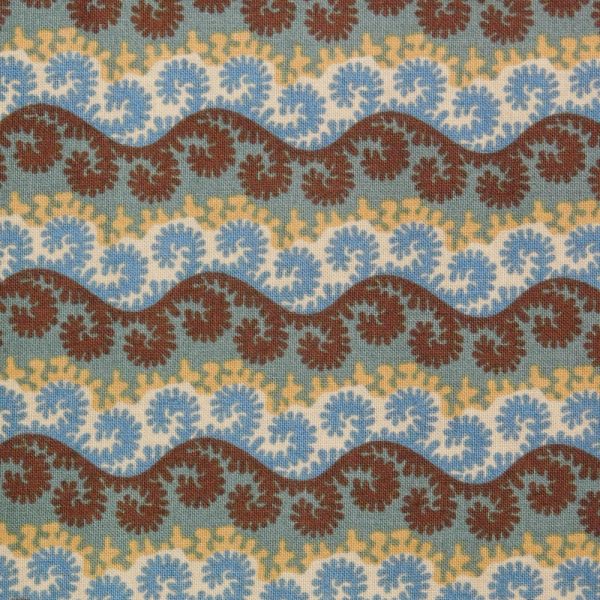 Quilting Patchwork Cotton Sewing Fabric Windermere Repro Blue 1 Meter