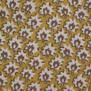 Quilting Patchwork Cotton Sewing Fabric Windermere Mustard Leaf 1 Meter