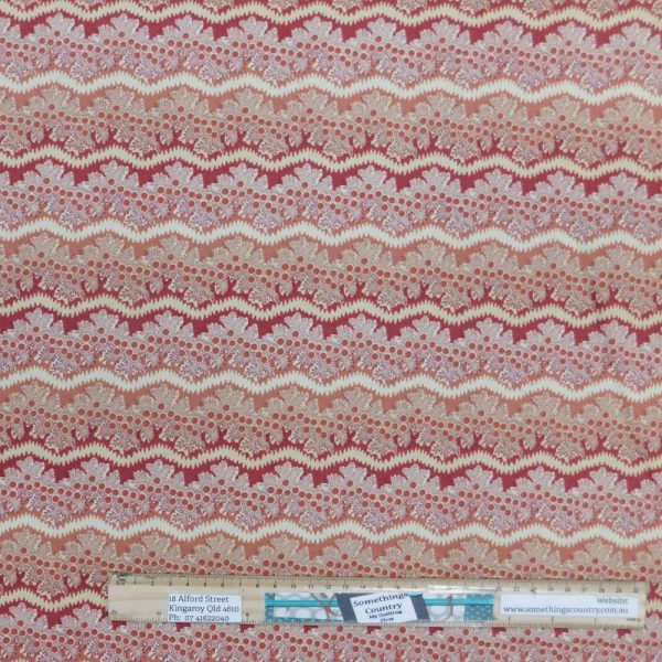 Quilting Patchwork Cotton Sewing Fabric Windermere Pink Lace 1 Meter
