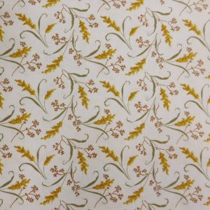 Quilting Patchwork Cotton Sewing Fabric Cream Wheat Stalks 1 Meter