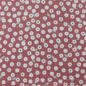 Quilting Patchwork Cotton Sewing Fabric Salmon Pink Floral 1 Meter