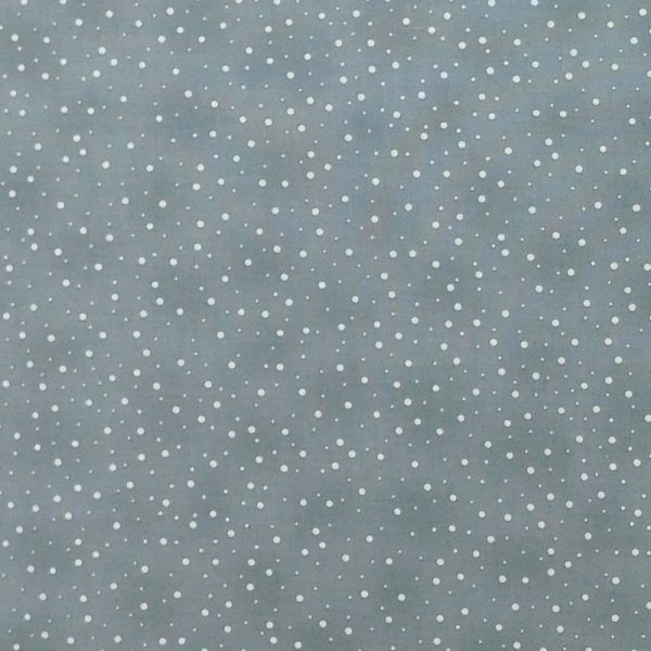 Quilting Patchwork Cotton Sewing Fabric Blue Grey Spots 1 Meter
